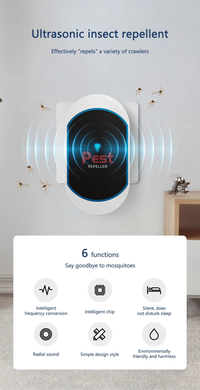 XIAOMI Ultrasonic Electronic Insect Repellent And Mouse Repellent Household Insect Repellent Mini Mosquito Repellent Silent Safe