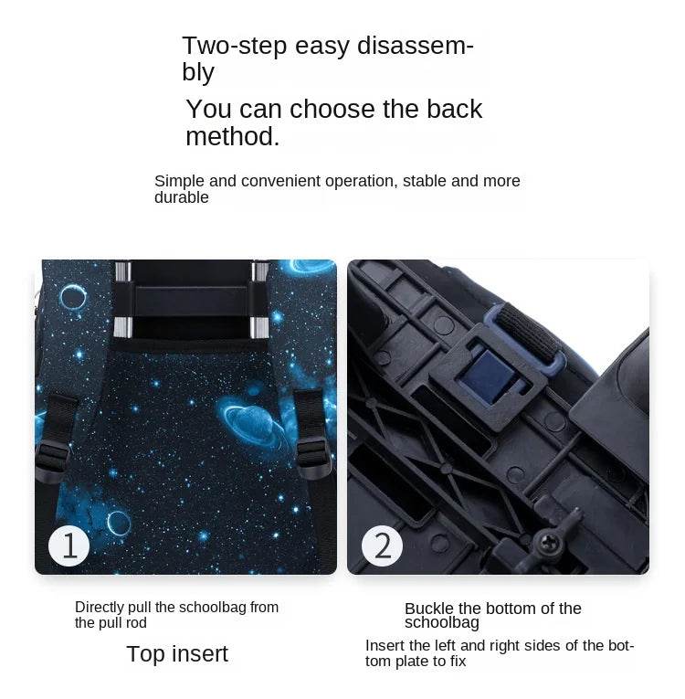 Children School bag with wheels school backpack On wheels School Trolley backpacks bags for boys wheeled School Rolling backpack - AIAZ