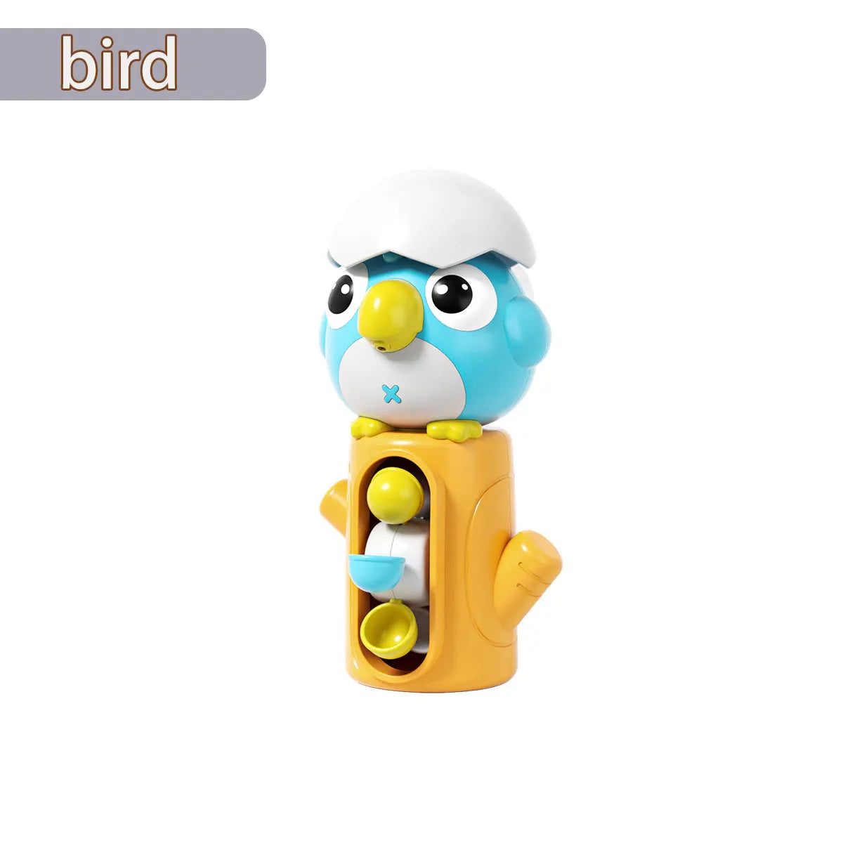 New Frog/ Bird Waterwheel Bath Toy for Children Kid Water Play Game in Shower Montessori Gift Spinner with Suction Cup Bathroom