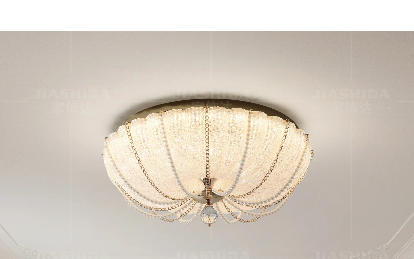 French Style Creamy Ceiling Light Warm Romantic Main Bedroom Room Lamp Eye Protecting Lighting Living Room Cozy Ambient