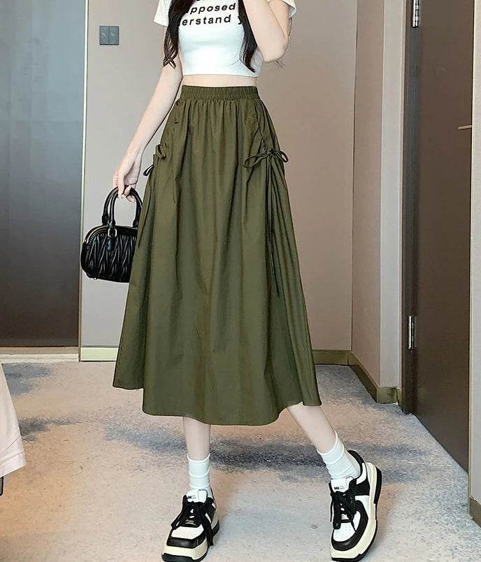 Skirts For Women Chubby Woman Skirt Drawstring Cargo New In Cheap Stylish Chic And Elegant Offer Aesthetic Hot Clothing Sales V - AIAZ