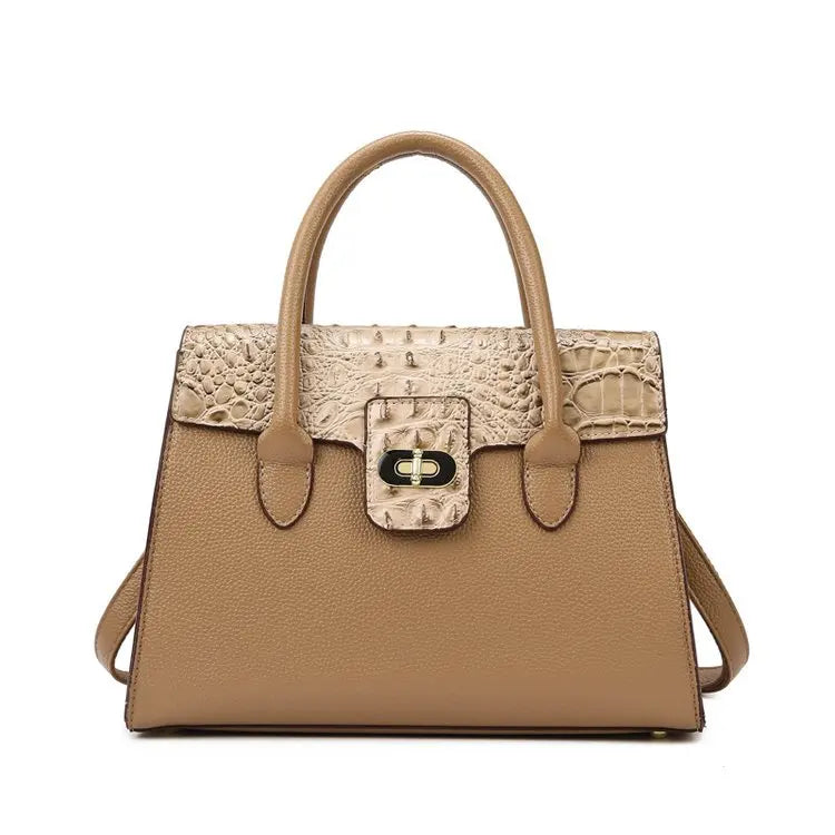 Embossed Handbag for Women 2025 New Fashionable Spacious Soft Leather Woven Rope Shoulder Hand Carry Crossbody Bag