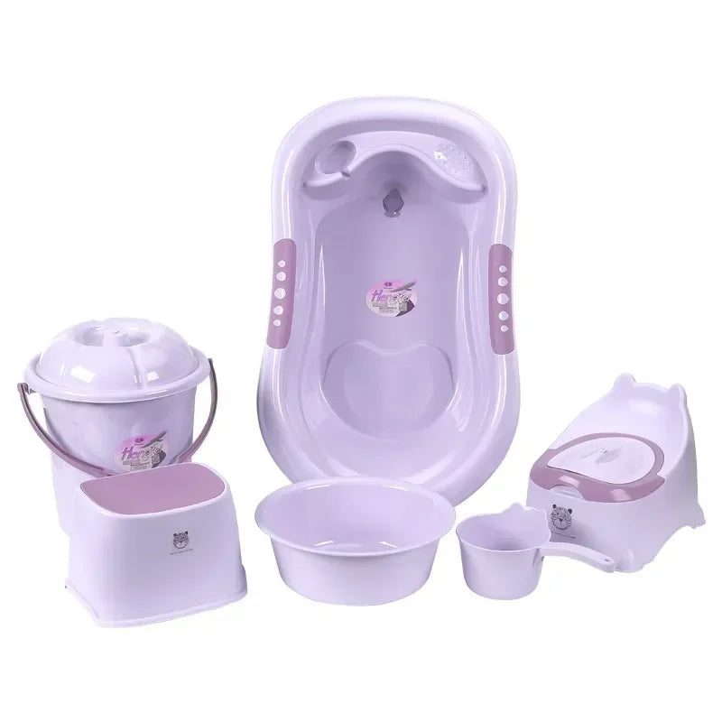 Baby Bath Tub Set with Hanger,Newborn Tub,Non-slip,Complete Bathing Set,Baby Bath Basin,Durable Bathtub,Plastic Baby Bathtub