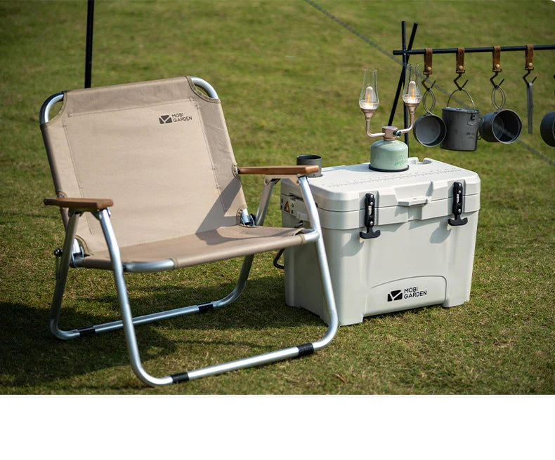 MOBI GARDEN Camping Ice Box 25L Portable Large Capacity Car Refrigerator Food Barbecue Cold Storage Outdoor