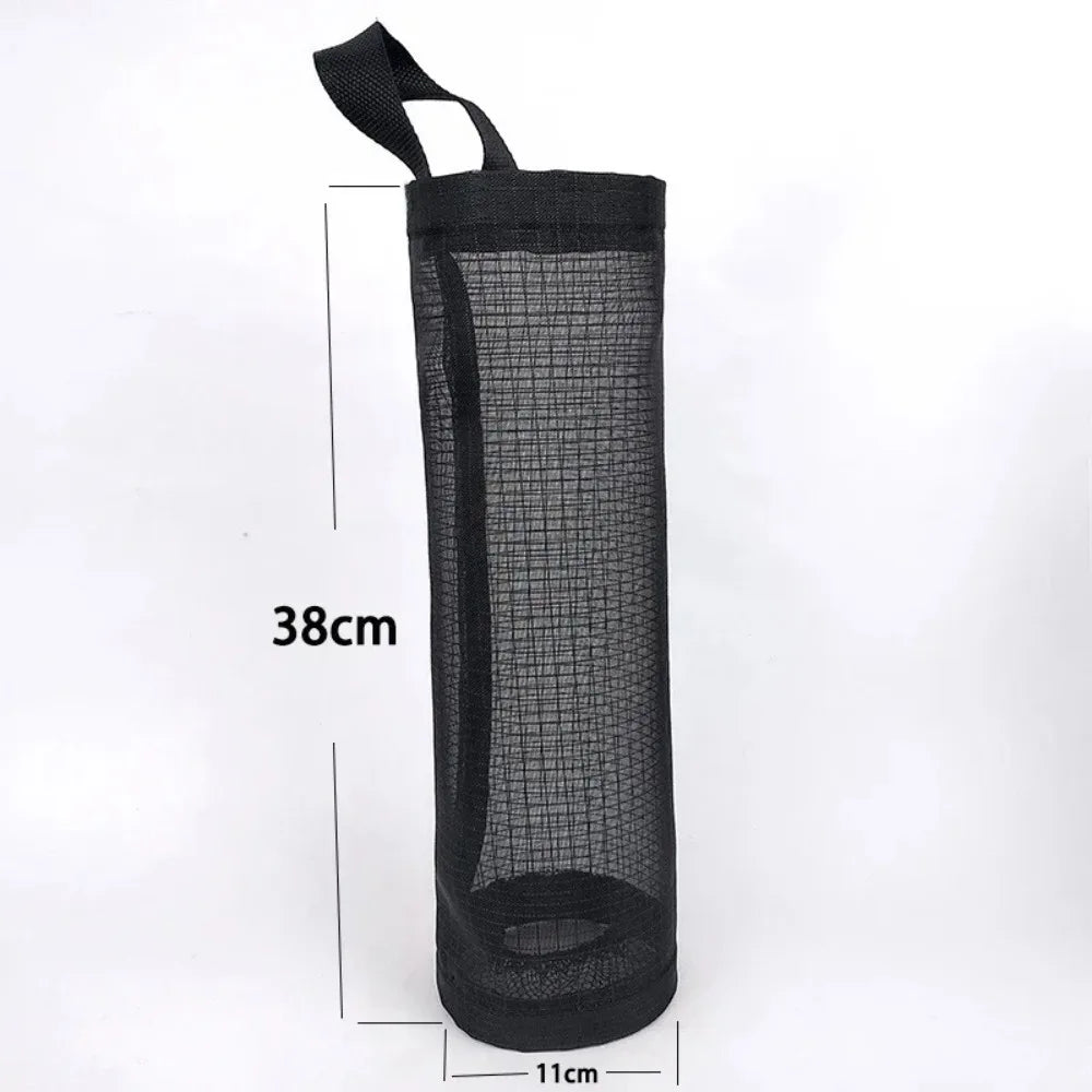 Home Grocery Bag Holder Wall Mount Plastic Bag Holder Dispenser Hanging Storage Trash Garbage Bag Kitchen Garbage Organizer