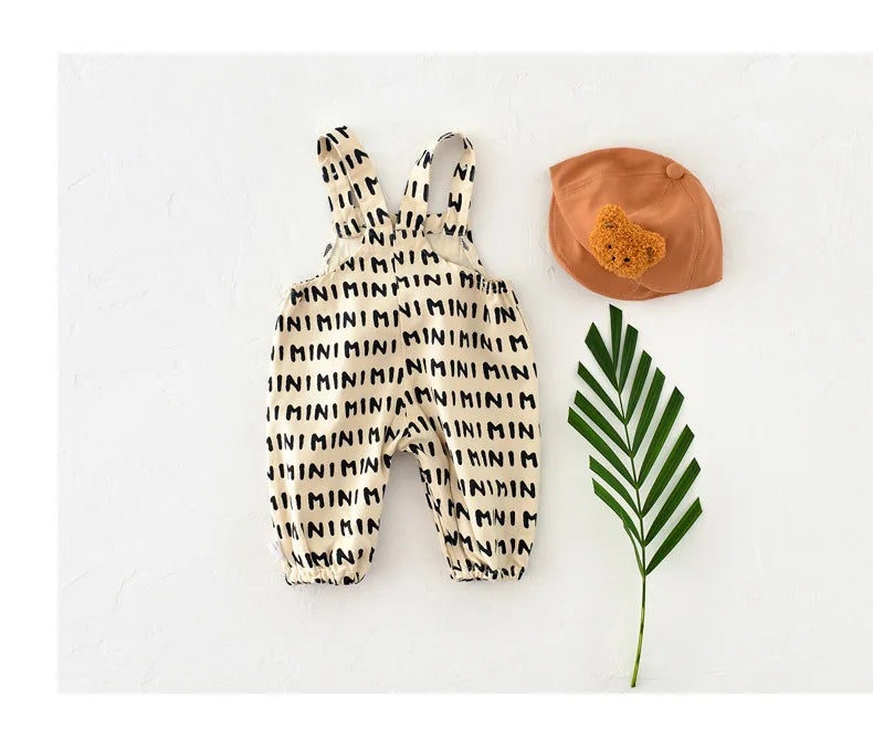 MILANCEL Baby Rompers Striped Baby Overall Bear Doll Infant Girls Jumpsuits Boys Clothes