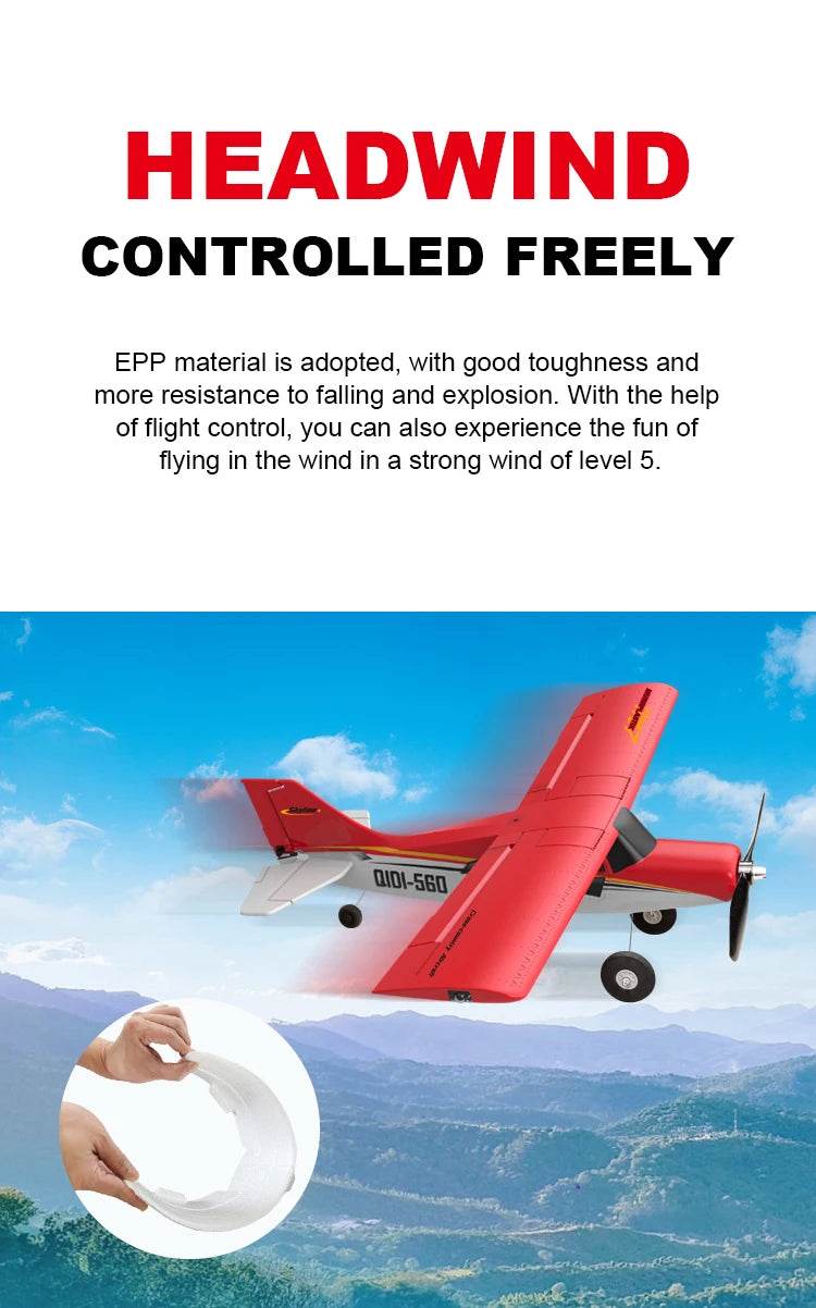 Qidi560 Moore M7 Off-road RC Plane 4CH Brushless Remote Control Airplane Fixed Wing Aircraft Model EPP Foam Toys for Children - AIAZ