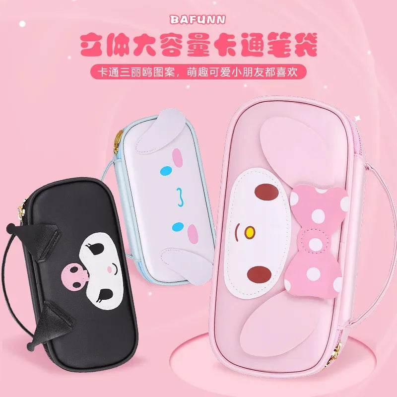 School Supplies Kawaii Pencil Case Stationery for Girls Pupil Cute Writing Bag Sanrio Kuromi Cinamoroll My Melody Student Kids - AIAZ