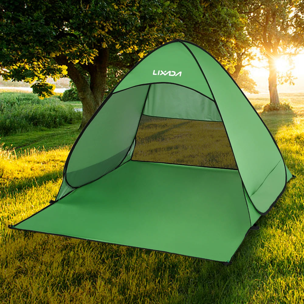 Lixada Automatic Instant Pop Up Beach Tent Lightweight Outdoor UV Protection Camping Fishing Tent Cabana Sun Shelter