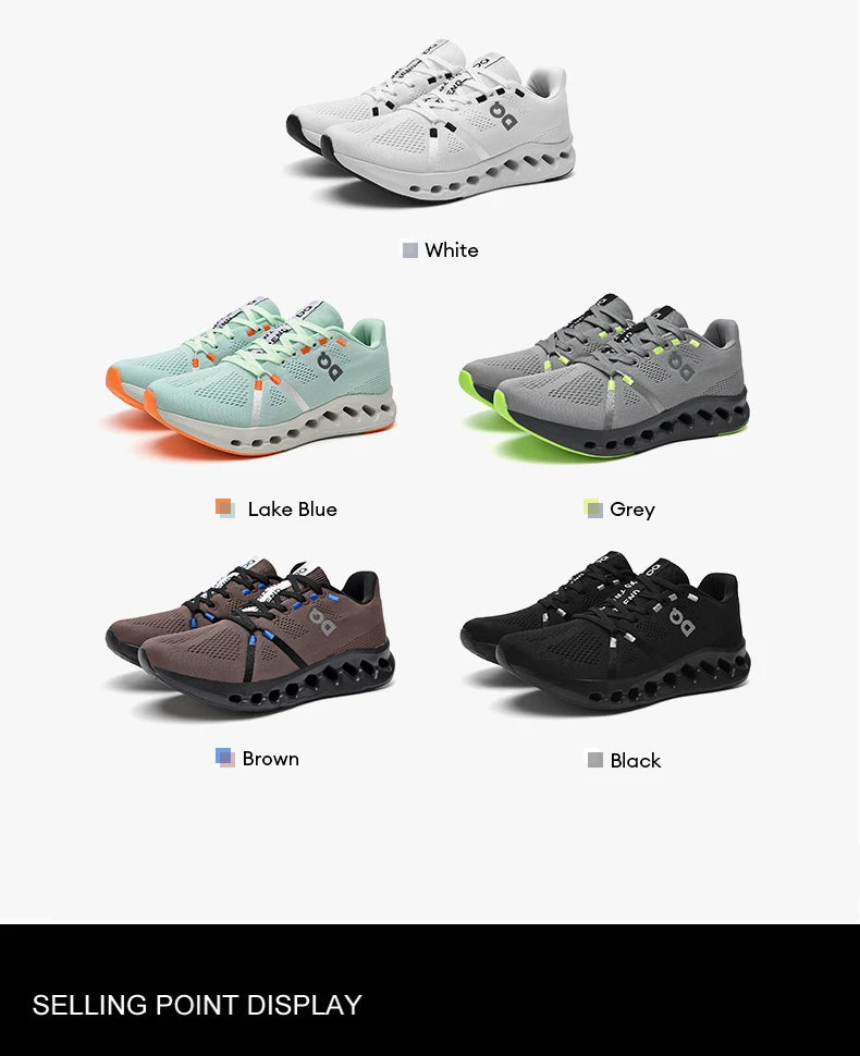 Men's Running Shoes Breathable Lightweight Shock Absorption Athletic Gym Training Sneakers Non-Slip Comfortable Sports Shoes