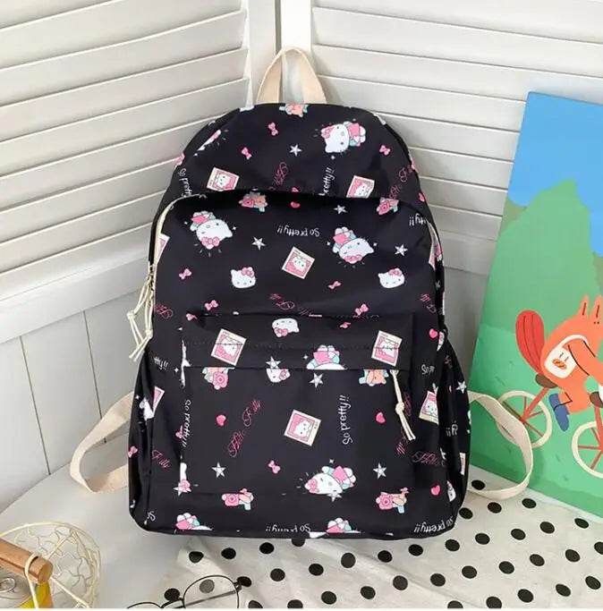 Hello Kitty backpack for junior high school students cute cartoon fashion school bag large capacity school bag for women - AIAZ