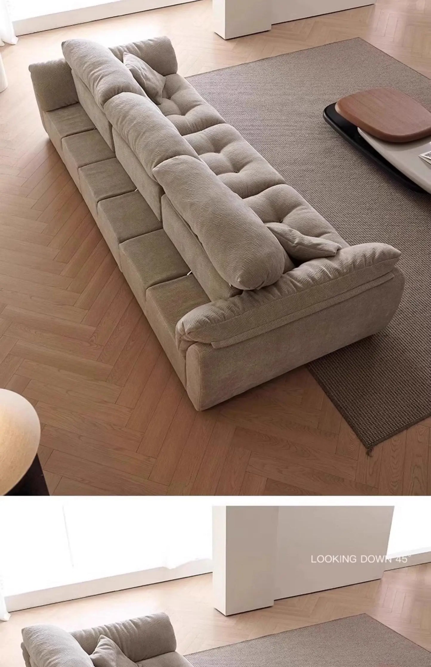 Designer Style Minimalistic Sofa Waterproof Elegant Wooden Chaise Lounge Sofas Living Room Couch Muebles Entrance Hall Furniture