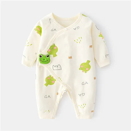 Cotton Newborn Baby Girl Boy Romper Print Infant Jumpsuit Casual New born Clothes For Girls Boys Spring Autumn Clothing New 0-6M