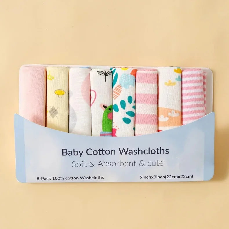 5/8 Pcs Cotton Newborn Baby Towels Set Saliva Towel Nursing Towel Baby Boys Girls Bebe Toalha Washcloth Handkerchief Cloth Wipes