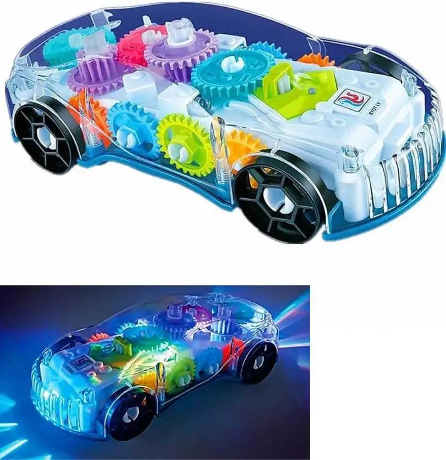 Baby toys Toddler Police Car Electric Vehicle Toy Auto Driving Transparent Gears Music Lights Cars Toys for Kids Boys - AIAZ