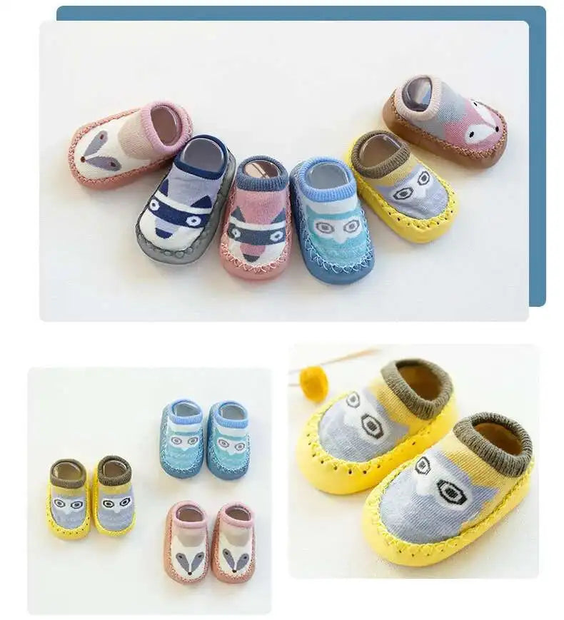 1 Pair Fashion Cute Baby Socks With Rubber Soles Infant Spring Autumn Winter Children Floor Socks Shoes Anti Slip Soft Sole Sock