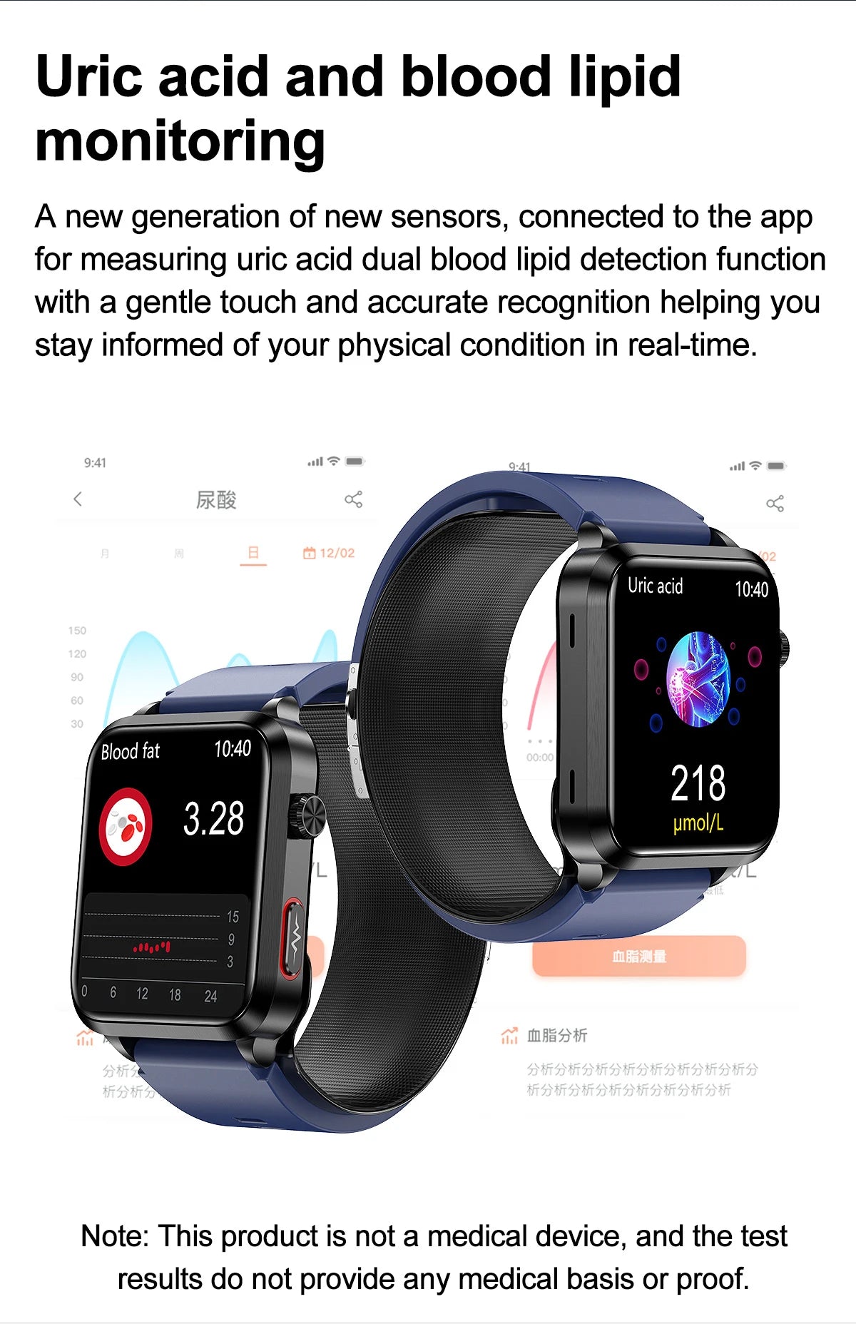 For huawei 2025 New Smart Watch air Pump ECG True Accurately Blood Pressure Airbag health watch Uric Acid Blood Lipids watch men