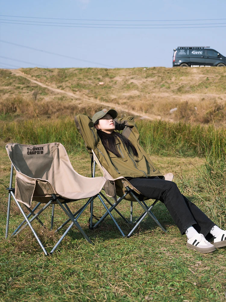 Outdoor Folding Moon Chair Portable Chair Camping Chair Picnic Gear Fishing Small Horse Stool Student Sketching