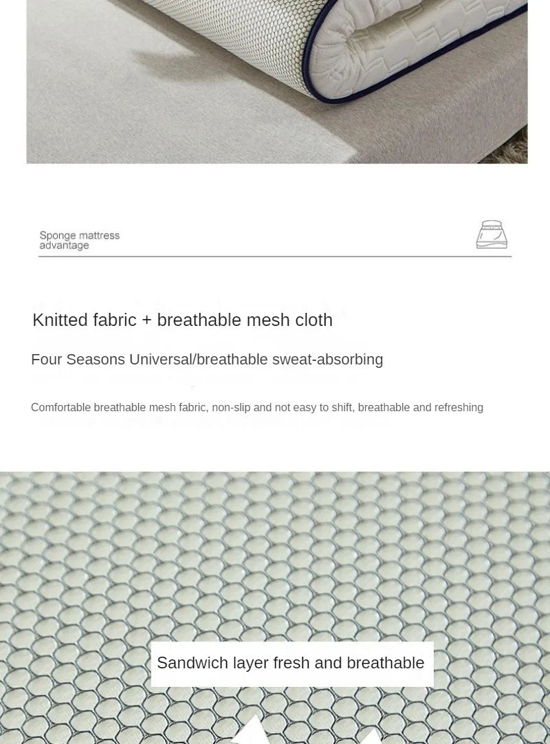 Household Thickened Foldable Tatami Cotton Mattress Cushion Non-Slip Mat for Home Student  Dormitory hotel Single Double Bed