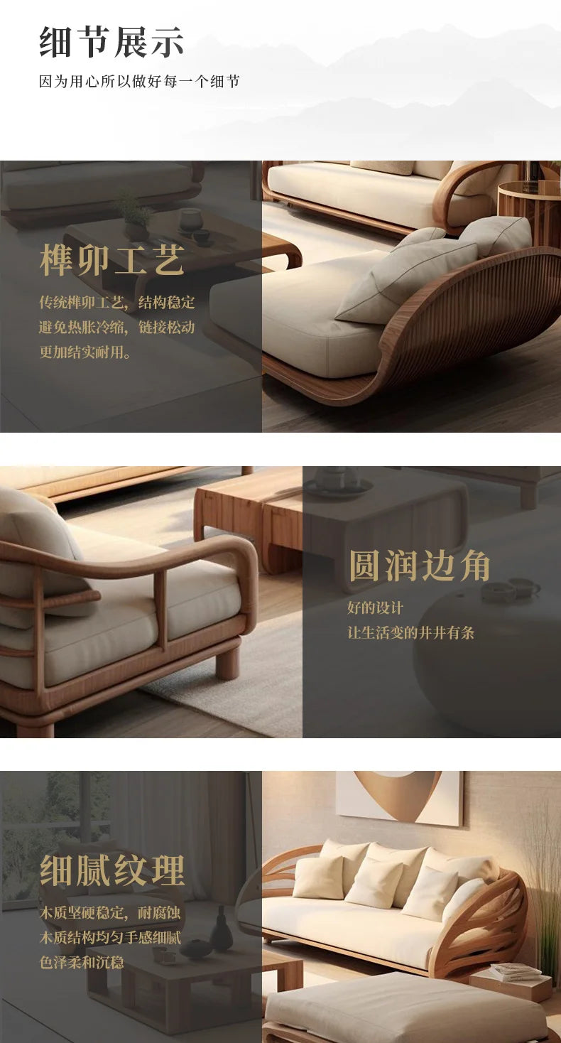 Minimalistic Wooden Sofa Stools Recliners Modern 3 Seater Lazy Living Room Couch Lounge Mini China Sofas Camas Furniture