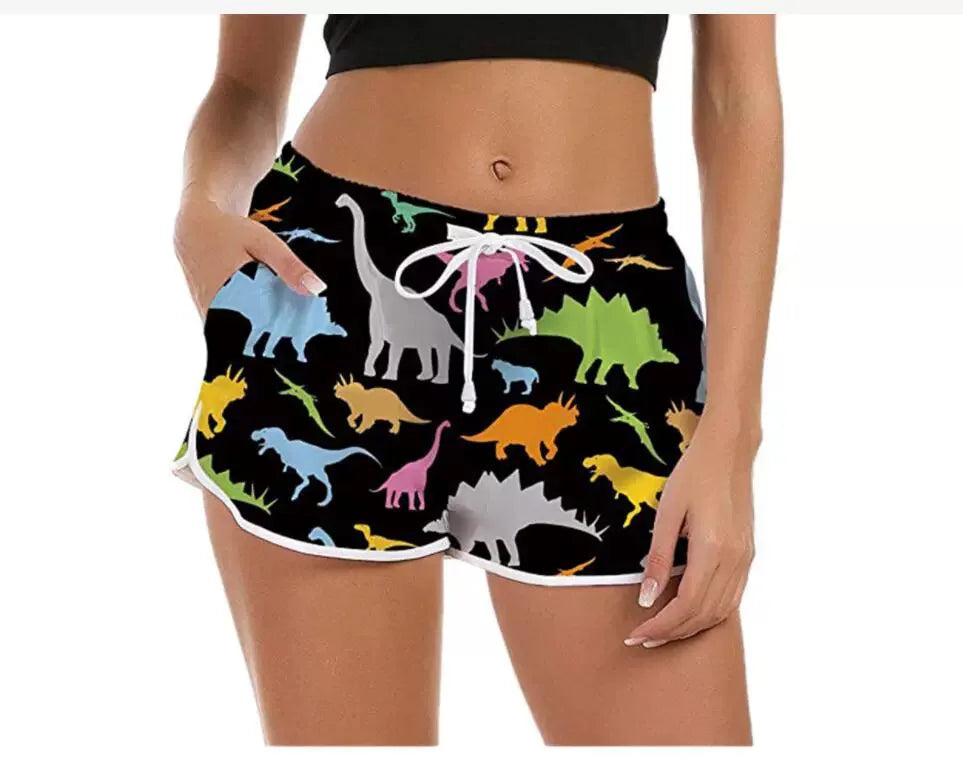 Quick Dry Swim Shorts Women Summer Beach Gym Shorts Mujer Sexy Sport Loose Surf Swimwear Athletic Running Board Short Pant Woman