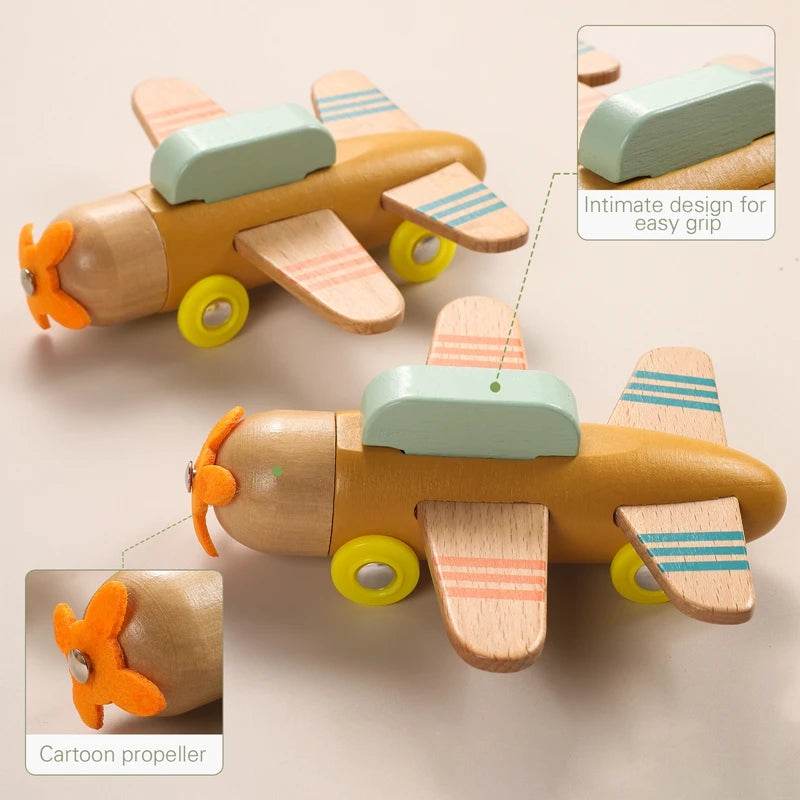 Wooden Train Birthday Toy Montessori Toys Baby Educational Toys Wooden Trolley Baby Learning Toys Number Of Wood Baby's Toys - AIAZ
