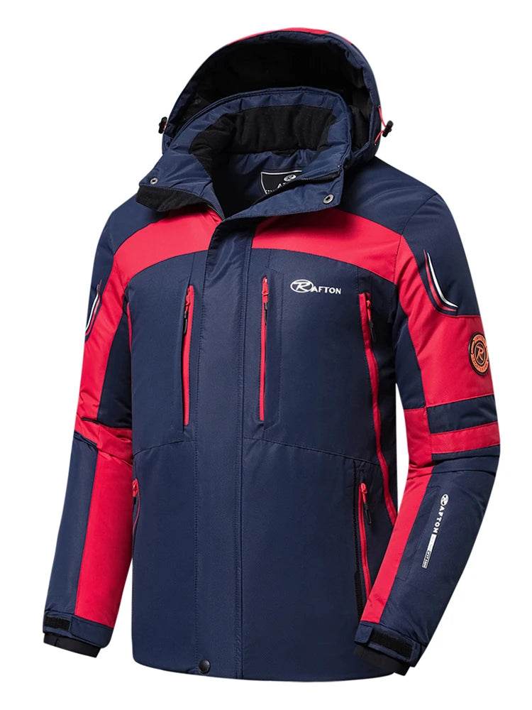Men 2025 Winter New Outdoor Jet Ski Snow Warm Parkas Jacket Coat Men's Outwear Premium Casual Hat Waterproof Thick Fleece Parkas - AIAZ