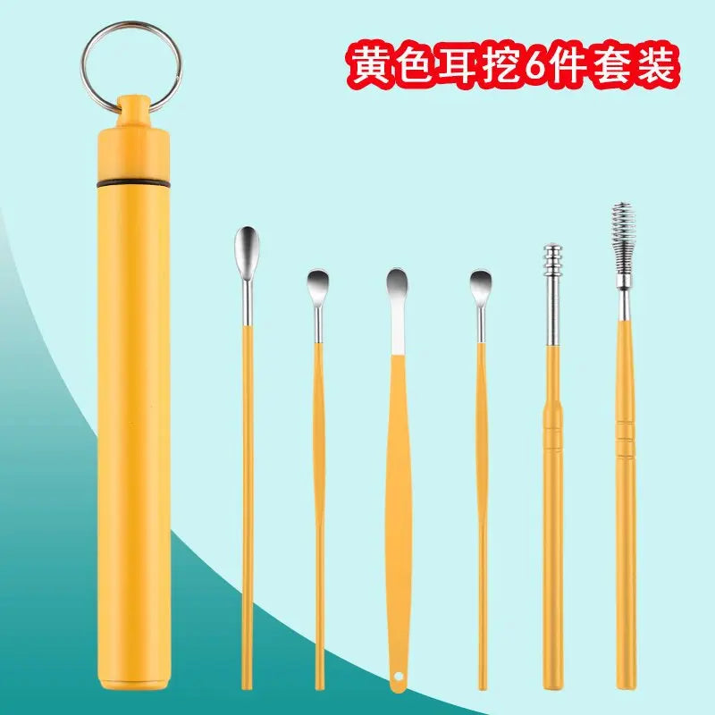 정리 Ear Care Kits Earpick Sticks Earwax Remover Ears Pick Cleaning Ear Cleanser Spoon Earpick Beauty Accessories Tools