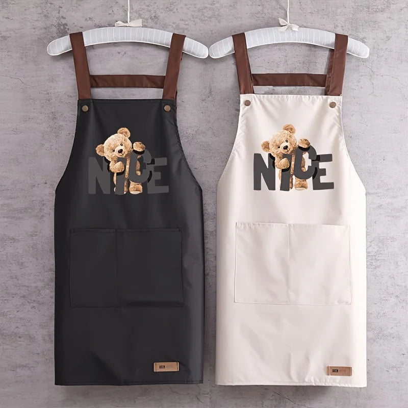 Resistant Dirt Apron Waterproof and Oil Resistant Household Kitchen Cooking Fashion Apron Adult Work Clothes Kitchen Accessories