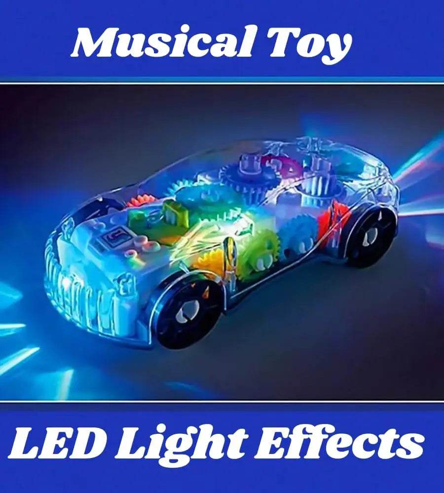 Baby toys Toddler Police Car Electric Vehicle Toy Auto Driving Transparent Gears Music Lights Cars Toys for Kids Boys - AIAZ