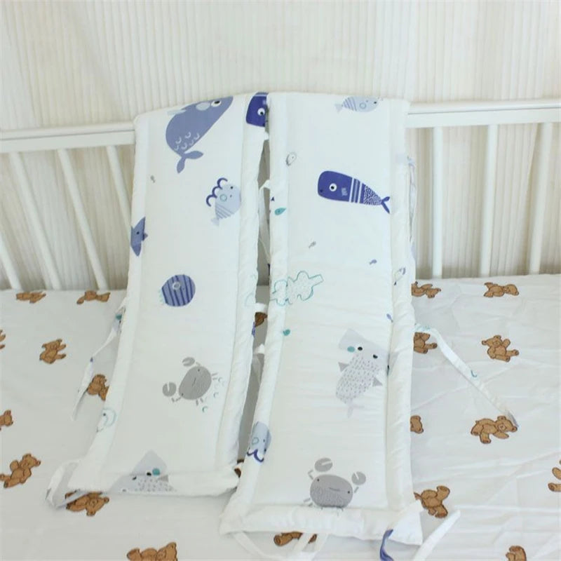 Cartoon Baby Anti-collision Guardrail Soft Wrapping Edge High-quality Cotton Children Bed Bumper Boys Girls Universal Bedding