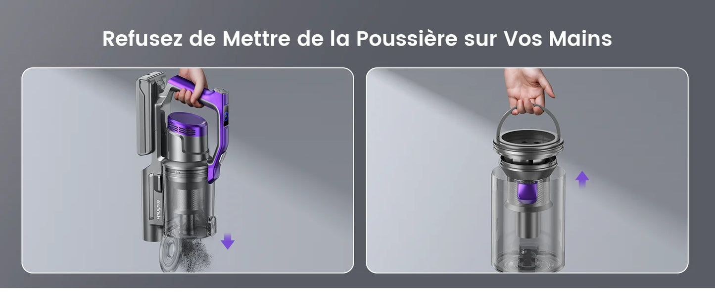 Honiture S14 Cordless Vacuum Cleaner 450W 38000PA Handheld Removable Battery Wireless smart Home Appliance 50 mins