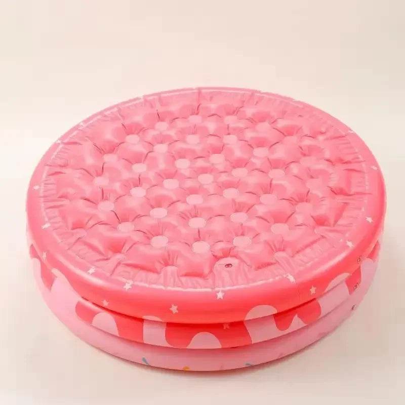 Reusable Inflatable Swimming Pool Double Layer Garden Portable Thickened For Kids Water Toys Party Round Indoor Outdoor Paddling - AIAZ