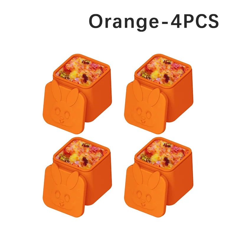 Non-stick Silicone Lunch Box For Kids Sauce container With Lid Small Lunch Box Accessories Dip Container Food storage container