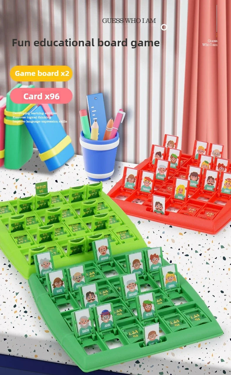 Guess Who I Am Board Game Parent-child Interaction Toy Logical Reasoning CHILDREN'S Puzzle Guess Me You My Character Chessboard
