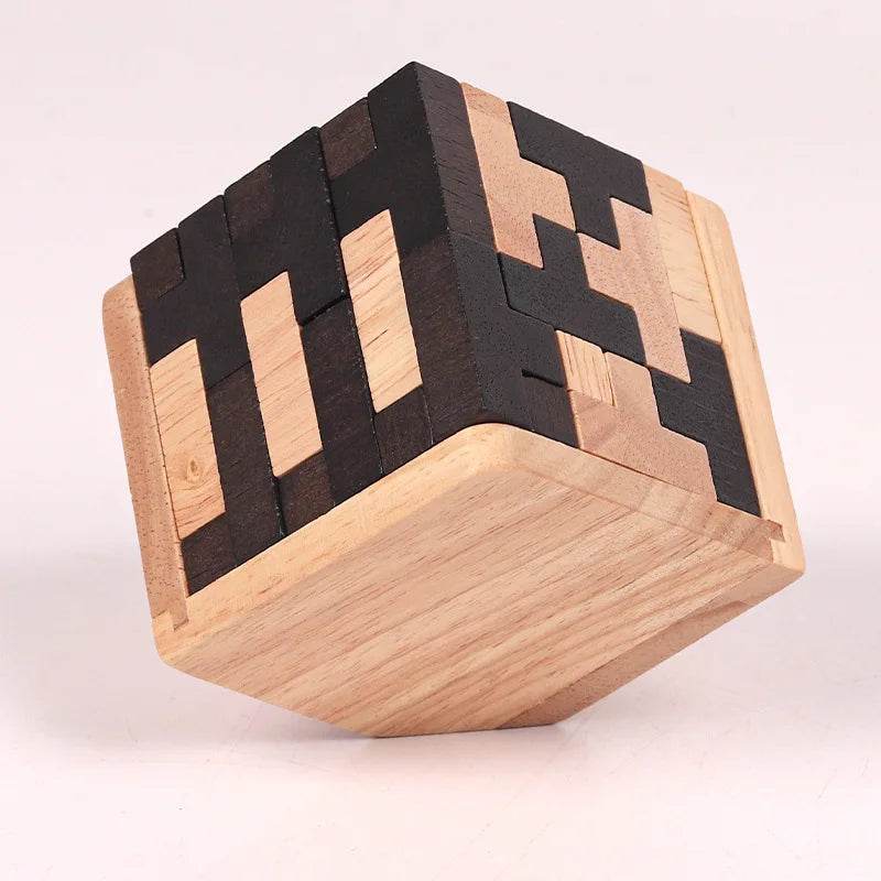 Funny Wooden Puzzles IQ Toys 54T Cube Educational Toys For Kids Intellectual Game For Adults And Puzzle Enthusiasts - AIAZ