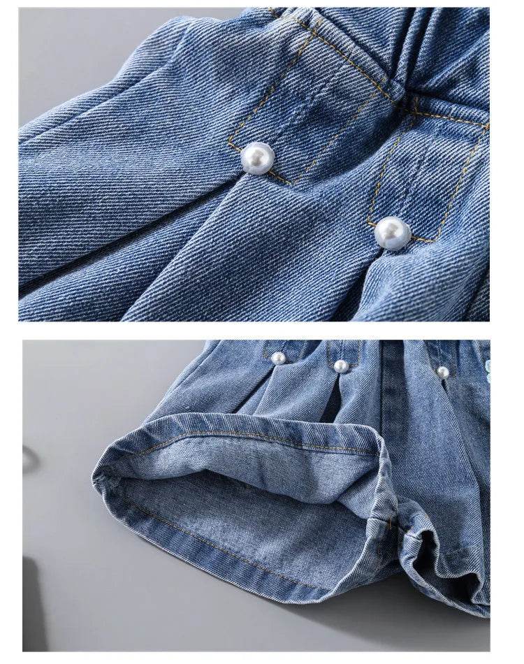 1pcs Summer Girl Kids New Mid Waist Denim Short Toddler Teenage Casual Pants Children Classics Fashion Looses Soft Jeans Shorts - AIAZ