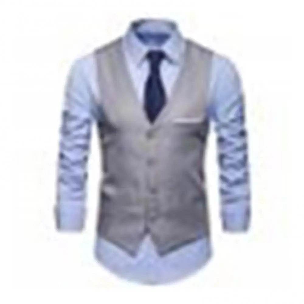 Dress Vests For Men Slim Fits Mens Suit Vest Male Waistcoat Gilet Homme Casual Sleeveless Formal Business Vest chaleco hombre - AIAZ