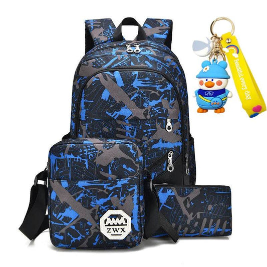 Waterproof travel laptop backpack children School Bags teenager Boys girls camouflage school Backpack set high School backpack - AIAZ
