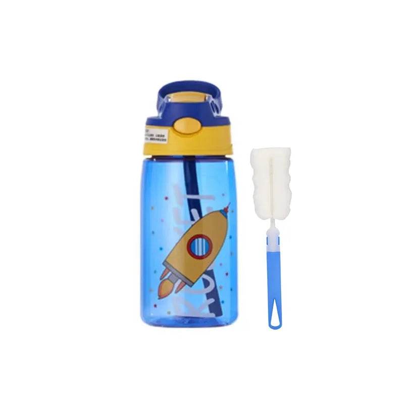 480Ml Kids Sippy Cup Water Bottles Creative Cartoon Feeding Cups With Straws And Lids Spill Proof Portable Toddlers Drinkware - AIAZ