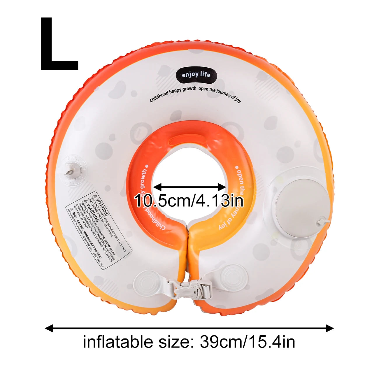 1PC Thick inflatable pump neck ring, colorful and interesting neck ring, suitable for water safety