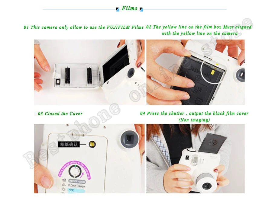 10-100 Sheets Fujifilm Fuji Instax Mini 12 11 8 9 Black and white Monochrome Films for Instant Mini 8 9 7s 25 Camera Photo Paper