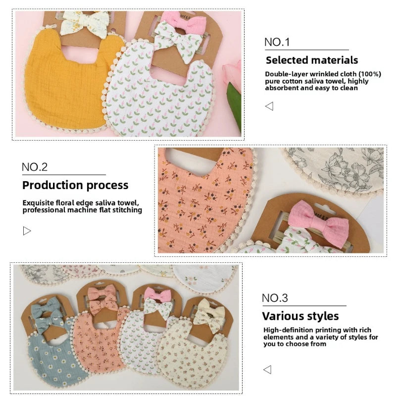 Personalized Custom name Embroidered Newborn letter Nursery Baby Bibs burp cloth suit Cotton Gifts for Boy Girl  ﻿