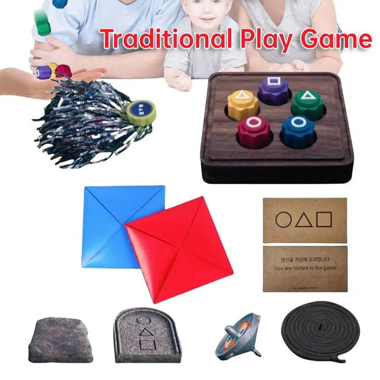 Korean Traditional Play Game Fun Gonggi Jack Stone Pebbles Set Hand Eye Coordination Training Toy Gong gi Set Party Board Game - AIAZ