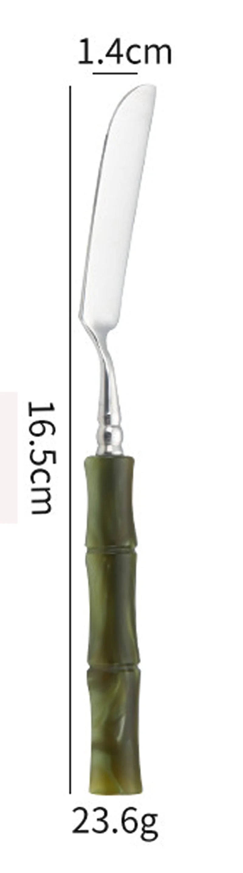 GH olive green acrylic handle 304 stainless steel cutlery cutlery cutlery spoon four-piece restaurant hotel set