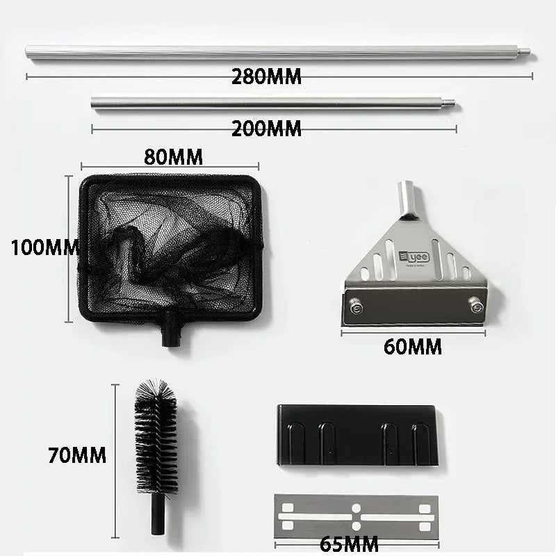 Aquarium flat sand algae removal dual-use glass Algae scraper stainless steel household cleaning to tools Fish tank accessories