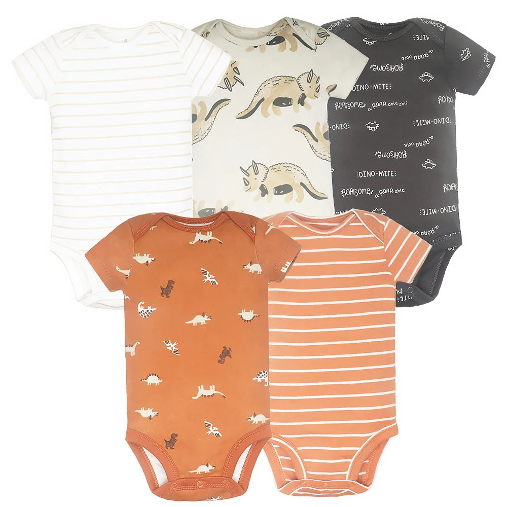 5pcs/lot Baby Bodysuit Fashion Girl Clothes Cotton Newborn Baby Boy Clothing Infant Body Baby Jumpsuit Cartoon Ropa Bebe