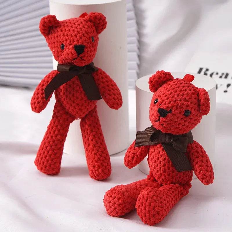 Kids Plush Animals Toys Cute Bear Stuffed Bags Key Pendant Dolls Gifts Birthday Wedding Party Decor Children Baby Bear Stuffed - AIAZ