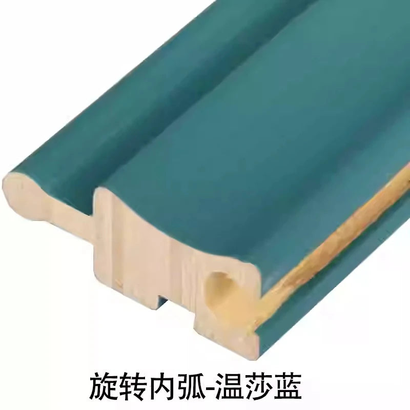 6 pieces 2.3M Rotating Solid Wood Grille Panel - Small Great wall Wrapped Cylinder Curved Internet Red Background Wall