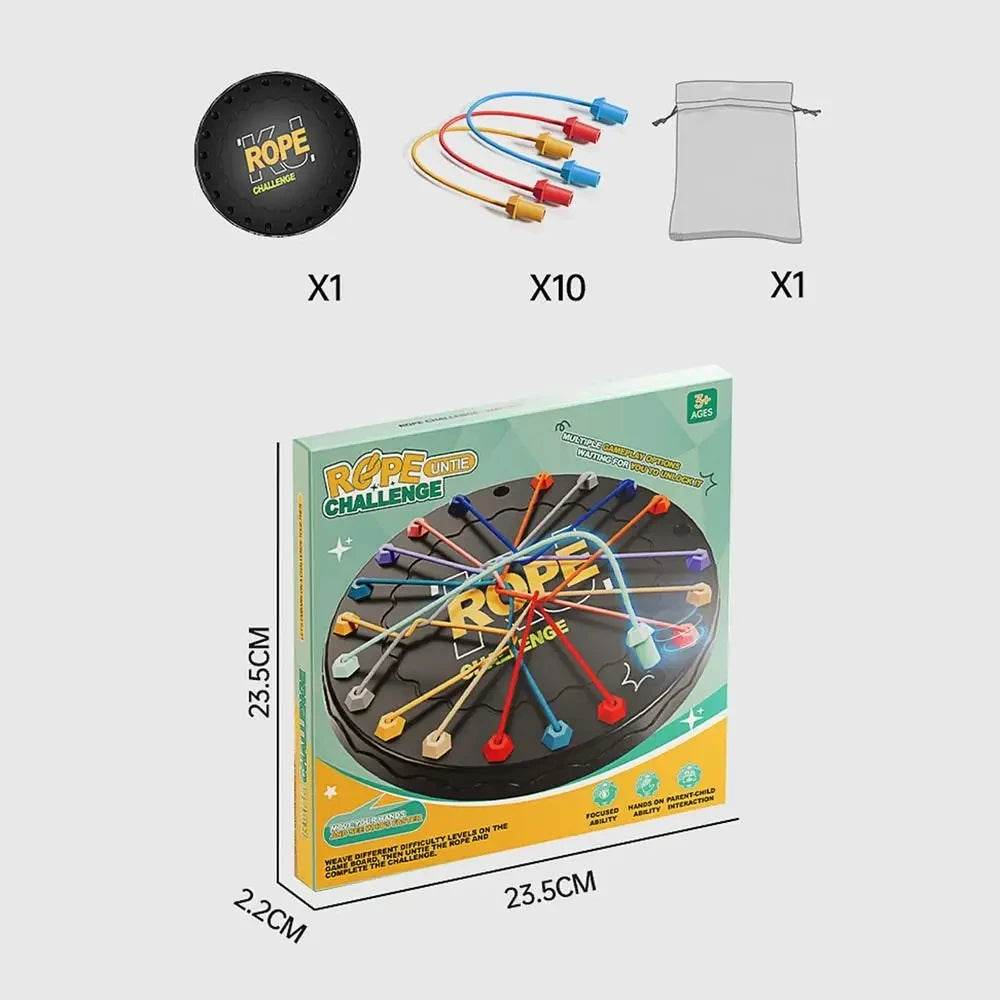 Kid Rope Knots Puzzle Social Board Game Color Line Sorting The Great Rope Untying Challenge Logic Thinking Strategy Table Game - AIAZ